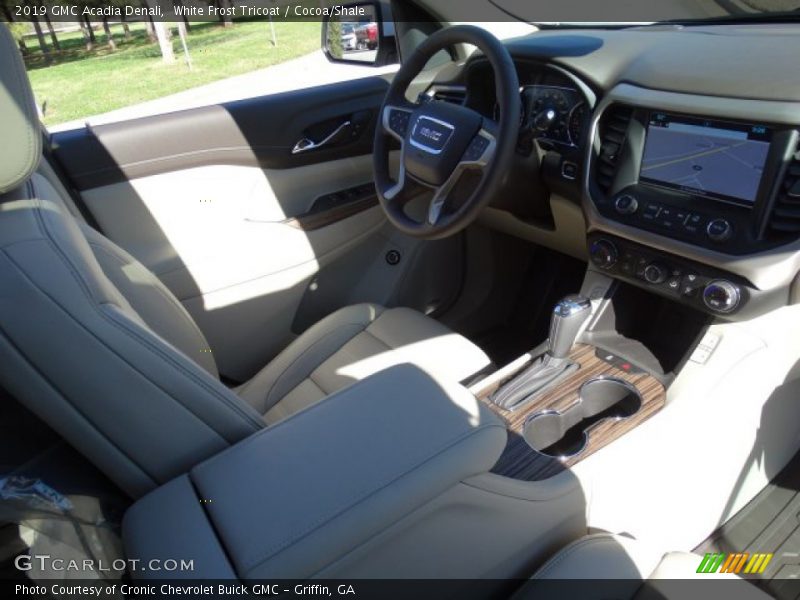 White Frost Tricoat / Cocoa/Shale 2019 GMC Acadia Denali