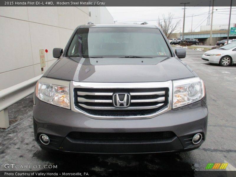 Modern Steel Metallic / Gray 2015 Honda Pilot EX-L 4WD