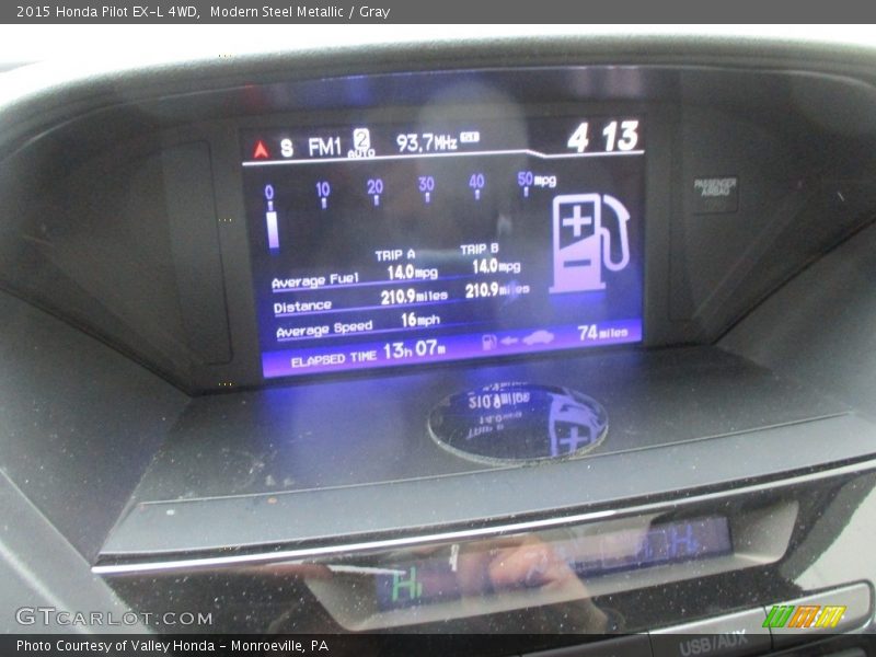 Modern Steel Metallic / Gray 2015 Honda Pilot EX-L 4WD