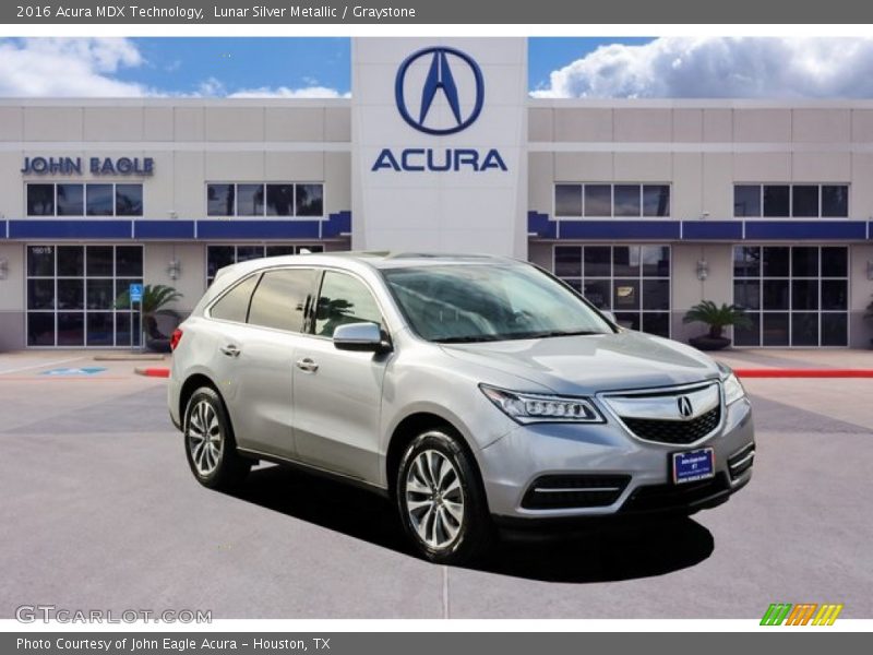 Lunar Silver Metallic / Graystone 2016 Acura MDX Technology