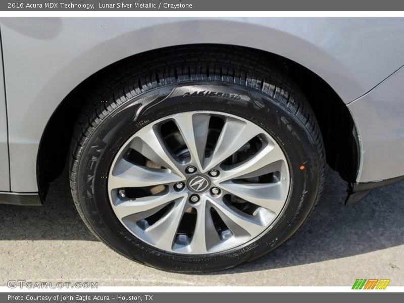 Lunar Silver Metallic / Graystone 2016 Acura MDX Technology