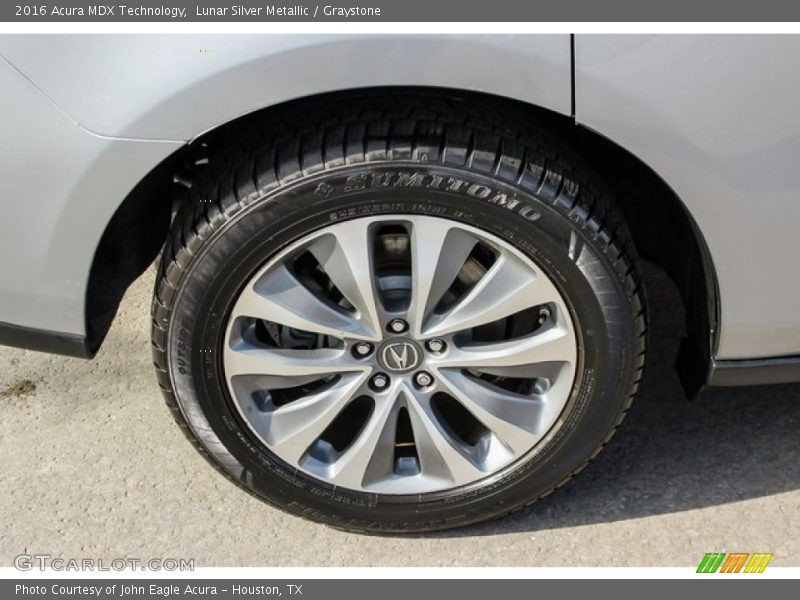Lunar Silver Metallic / Graystone 2016 Acura MDX Technology
