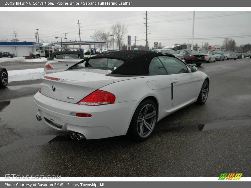 Alpine White / Sepang Full Merino Leather 2009 BMW M6 Convertible