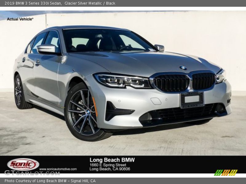 Glacier Silver Metallic / Black 2019 BMW 3 Series 330i Sedan