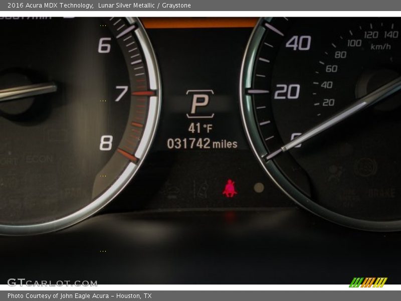 Lunar Silver Metallic / Graystone 2016 Acura MDX Technology