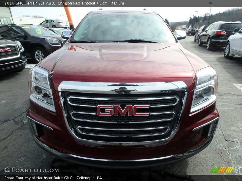 Crimson Red Tintcoat / Light Titanium 2016 GMC Terrain SLT AWD