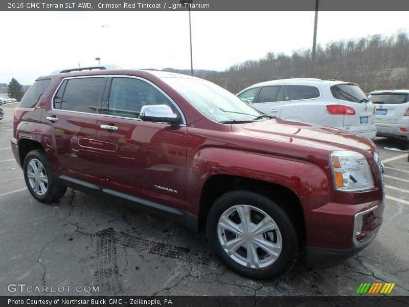 Crimson Red Tintcoat / Light Titanium 2016 GMC Terrain SLT AWD
