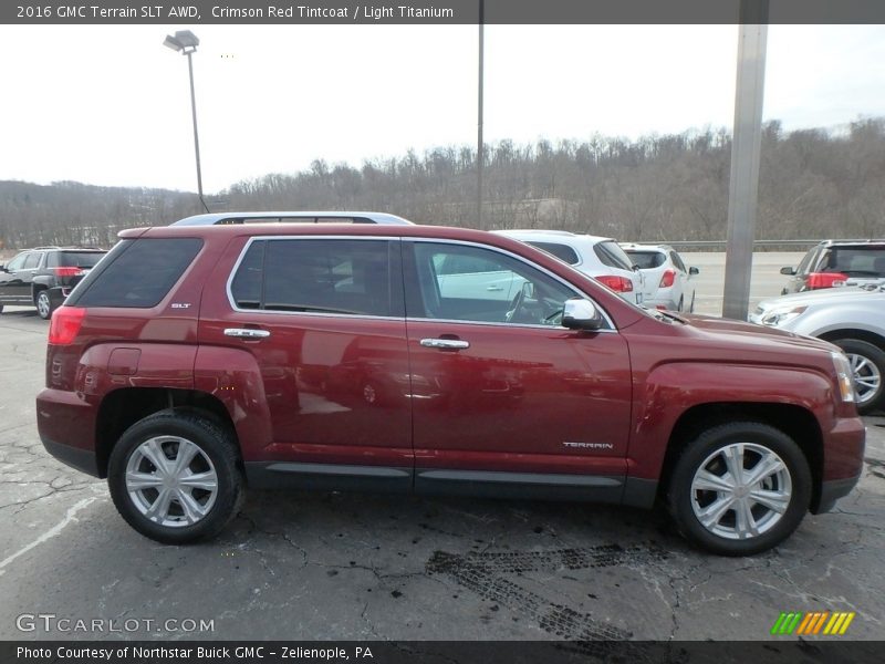 Crimson Red Tintcoat / Light Titanium 2016 GMC Terrain SLT AWD