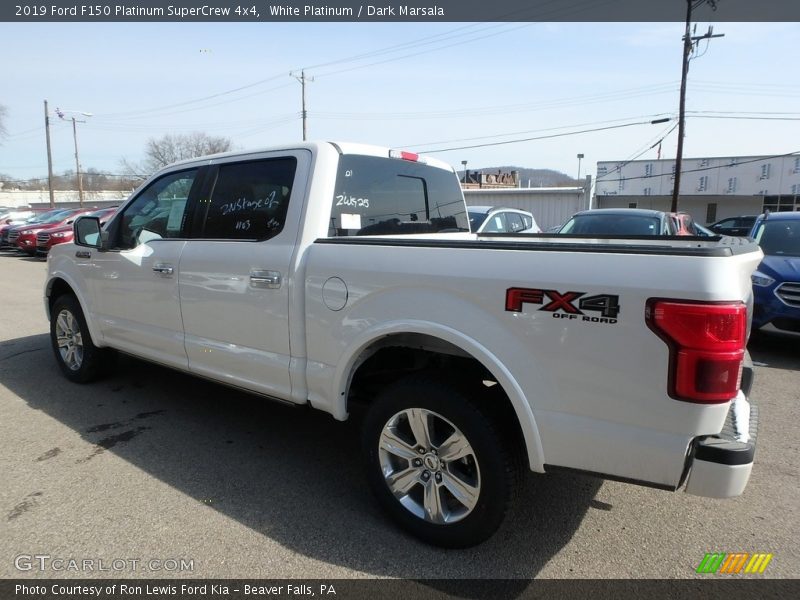 White Platinum / Dark Marsala 2019 Ford F150 Platinum SuperCrew 4x4