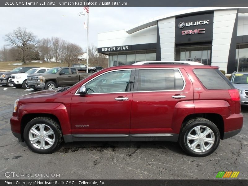 Crimson Red Tintcoat / Light Titanium 2016 GMC Terrain SLT AWD
