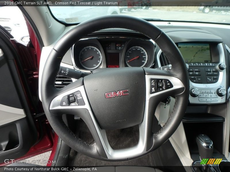 Crimson Red Tintcoat / Light Titanium 2016 GMC Terrain SLT AWD