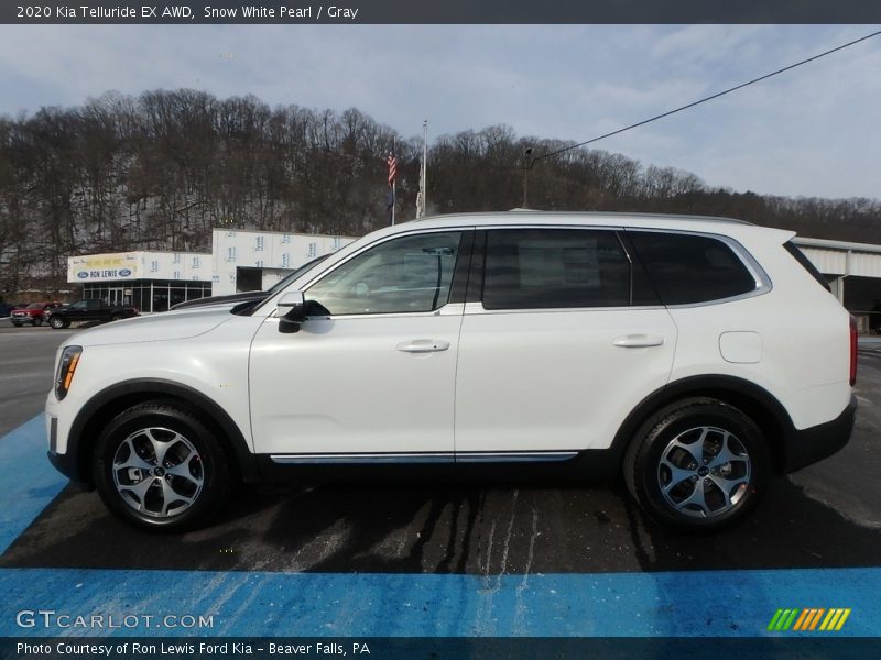 Snow White Pearl / Gray 2020 Kia Telluride EX AWD