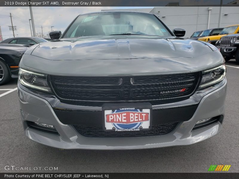 Destroyer Gray / Black 2019 Dodge Charger SXT AWD