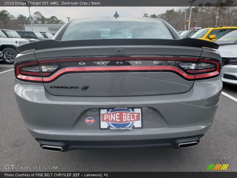 Destroyer Gray / Black 2019 Dodge Charger SXT AWD
