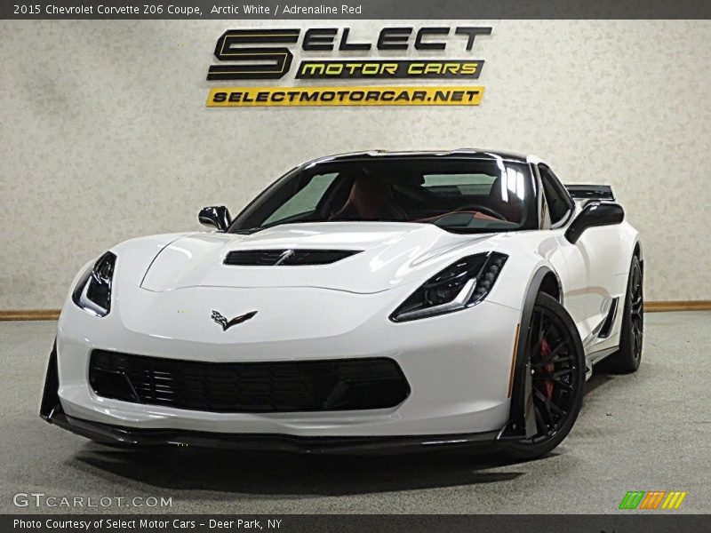 Arctic White / Adrenaline Red 2015 Chevrolet Corvette Z06 Coupe