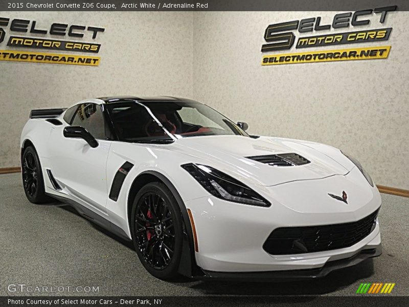 Arctic White / Adrenaline Red 2015 Chevrolet Corvette Z06 Coupe