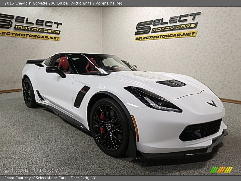 Arctic White / Adrenaline Red 2015 Chevrolet Corvette Z06 Coupe