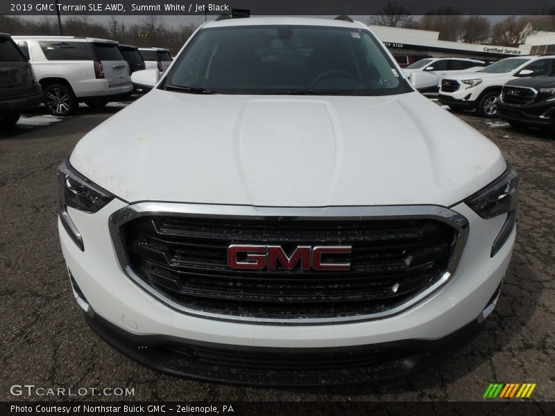 Summit White / Jet Black 2019 GMC Terrain SLE AWD