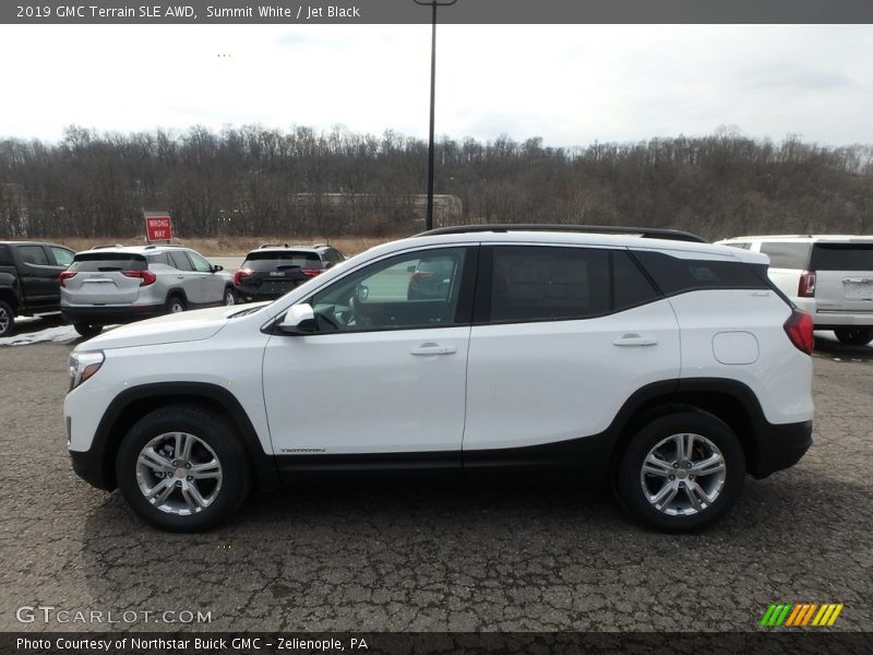 Summit White / Jet Black 2019 GMC Terrain SLE AWD