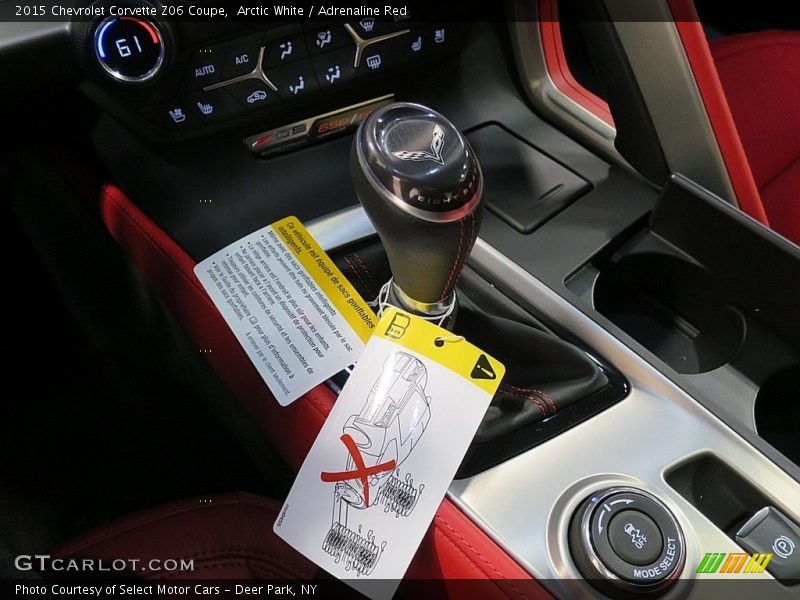 Arctic White / Adrenaline Red 2015 Chevrolet Corvette Z06 Coupe