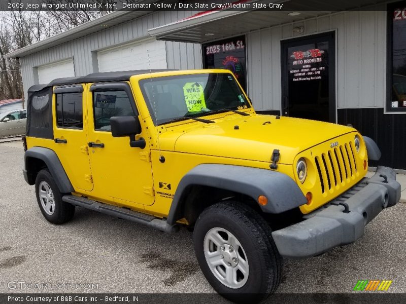 Detonator Yellow / Dark Slate Gray/Medium Slate Gray 2009 Jeep Wrangler Unlimited X 4x4
