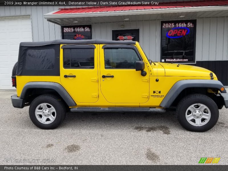 Detonator Yellow / Dark Slate Gray/Medium Slate Gray 2009 Jeep Wrangler Unlimited X 4x4