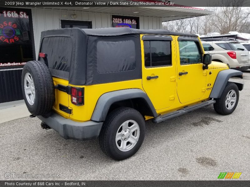 Detonator Yellow / Dark Slate Gray/Medium Slate Gray 2009 Jeep Wrangler Unlimited X 4x4