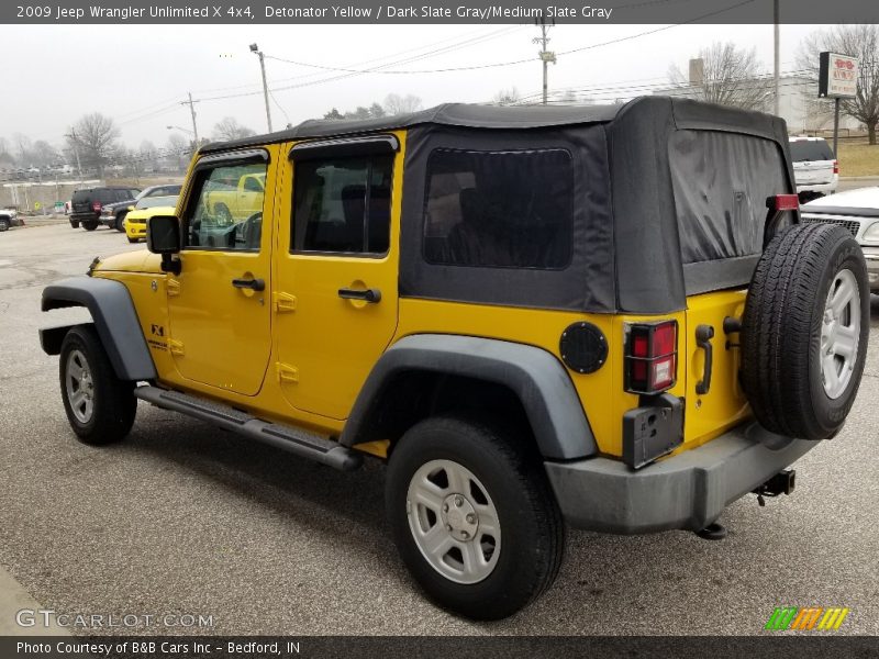 Detonator Yellow / Dark Slate Gray/Medium Slate Gray 2009 Jeep Wrangler Unlimited X 4x4