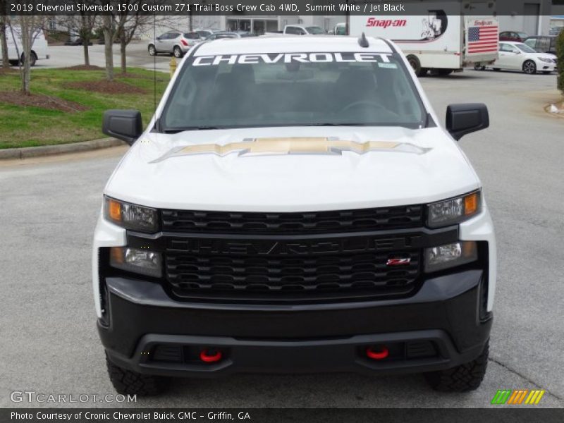 Summit White / Jet Black 2019 Chevrolet Silverado 1500 Custom Z71 Trail Boss Crew Cab 4WD