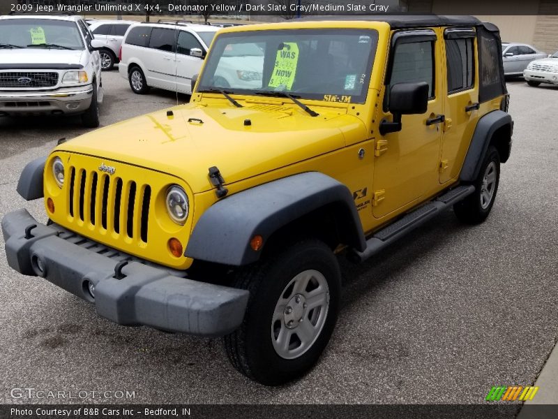 Detonator Yellow / Dark Slate Gray/Medium Slate Gray 2009 Jeep Wrangler Unlimited X 4x4