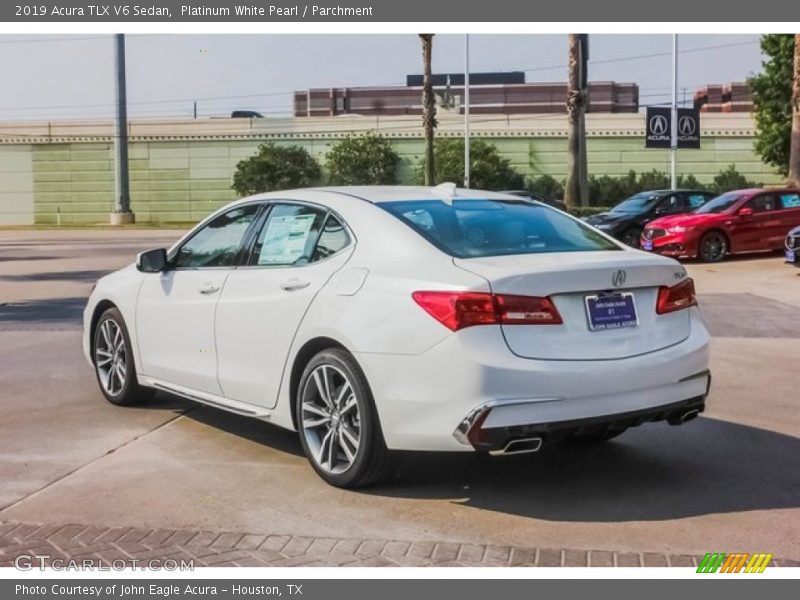 Platinum White Pearl / Parchment 2019 Acura TLX V6 Sedan