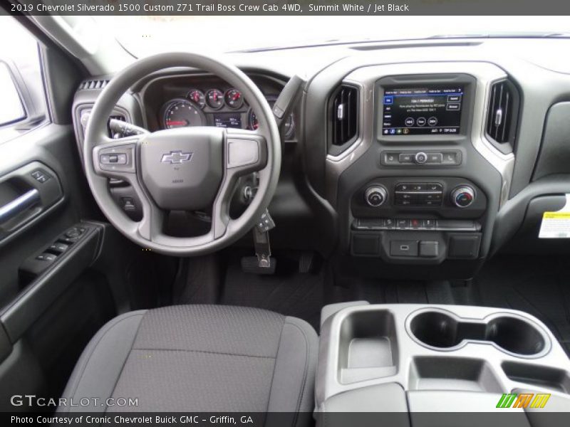 Summit White / Jet Black 2019 Chevrolet Silverado 1500 Custom Z71 Trail Boss Crew Cab 4WD
