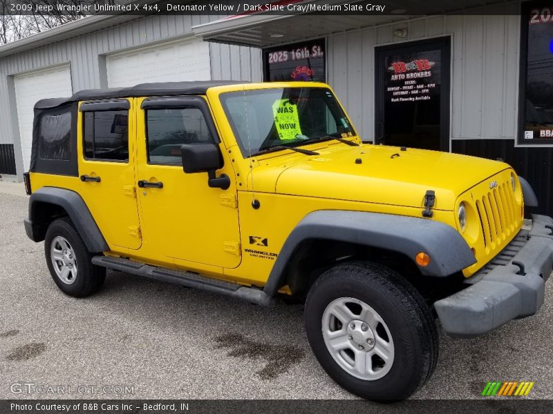 Detonator Yellow / Dark Slate Gray/Medium Slate Gray 2009 Jeep Wrangler Unlimited X 4x4