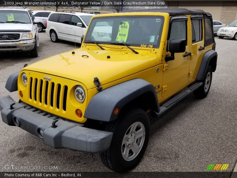 Detonator Yellow / Dark Slate Gray/Medium Slate Gray 2009 Jeep Wrangler Unlimited X 4x4