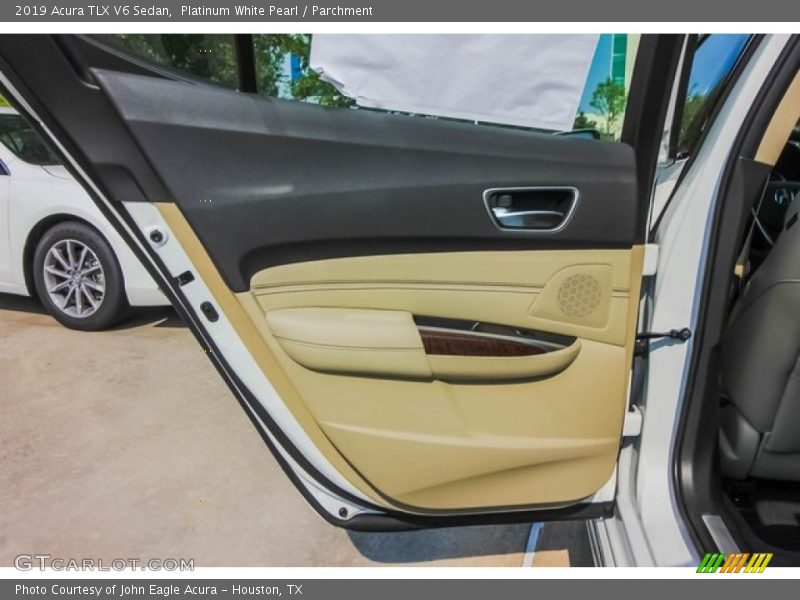 Platinum White Pearl / Parchment 2019 Acura TLX V6 Sedan