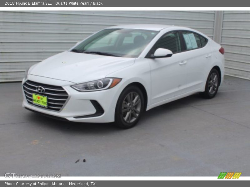 Quartz White Pearl / Black 2018 Hyundai Elantra SEL