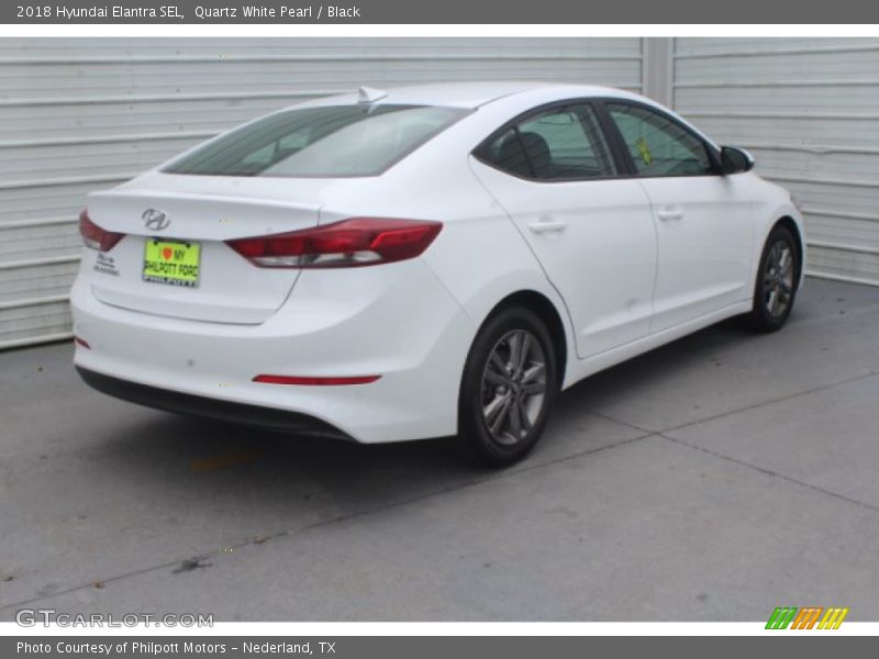 Quartz White Pearl / Black 2018 Hyundai Elantra SEL