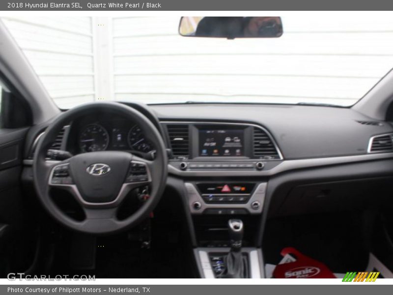 Quartz White Pearl / Black 2018 Hyundai Elantra SEL