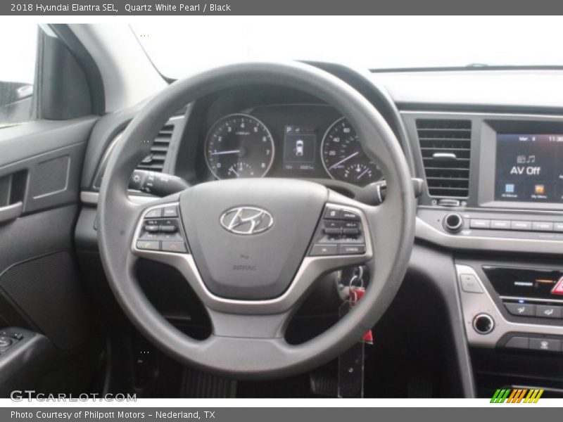 Quartz White Pearl / Black 2018 Hyundai Elantra SEL