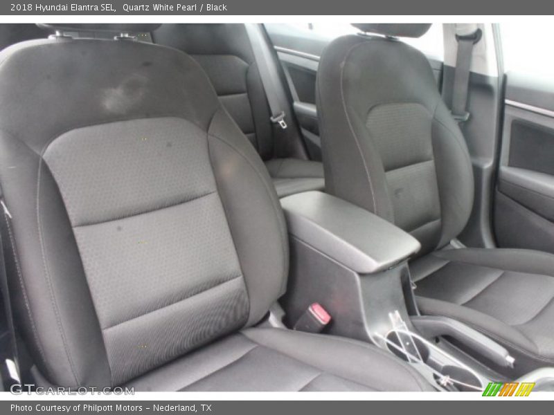 Quartz White Pearl / Black 2018 Hyundai Elantra SEL