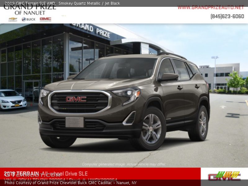 Smokey Quartz Metallic / Jet Black 2019 GMC Terrain SLE AWD