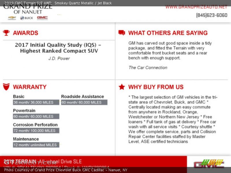 Smokey Quartz Metallic / Jet Black 2019 GMC Terrain SLE AWD