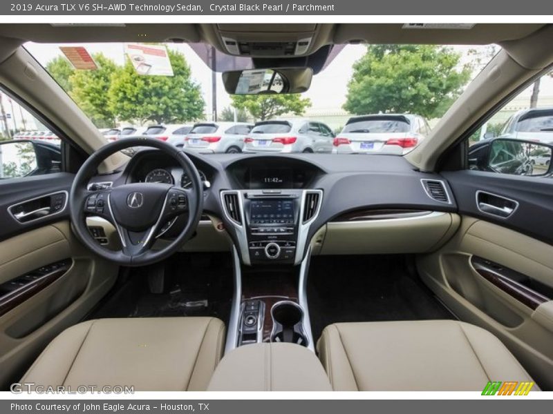 Crystal Black Pearl / Parchment 2019 Acura TLX V6 SH-AWD Technology Sedan