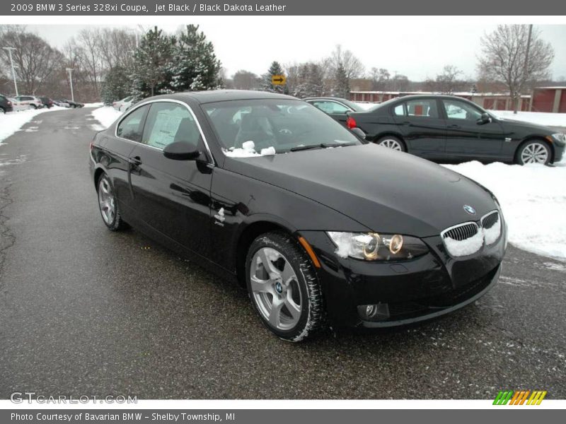 Jet Black / Black Dakota Leather 2009 BMW 3 Series 328xi Coupe