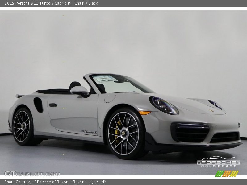 Chalk / Black 2019 Porsche 911 Turbo S Cabriolet