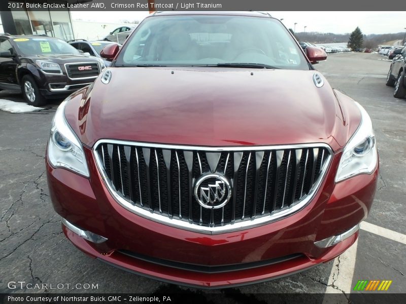 Crimson Red Tintcoat / Light Titanium 2017 Buick Enclave Leather AWD