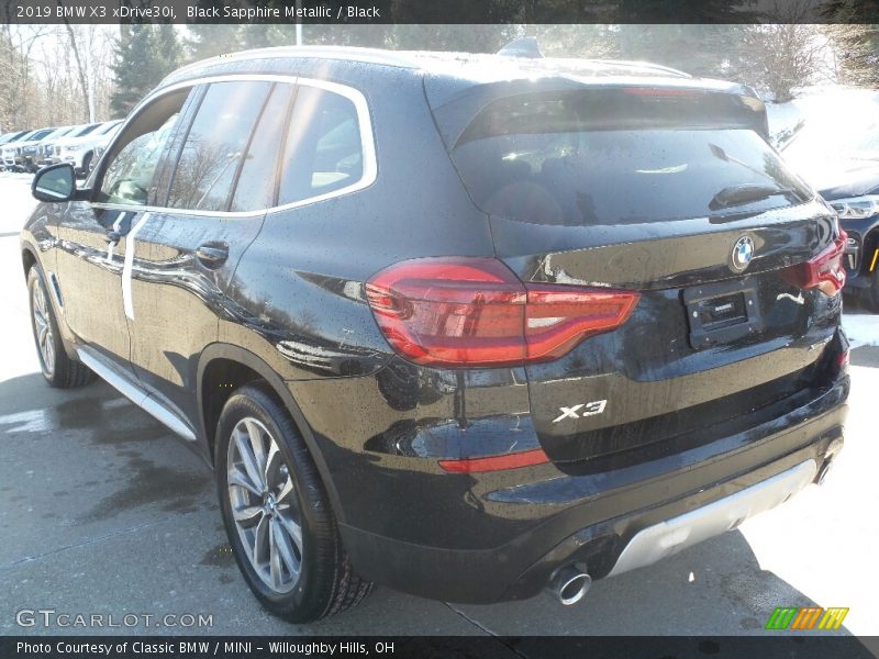 Black Sapphire Metallic / Black 2019 BMW X3 xDrive30i