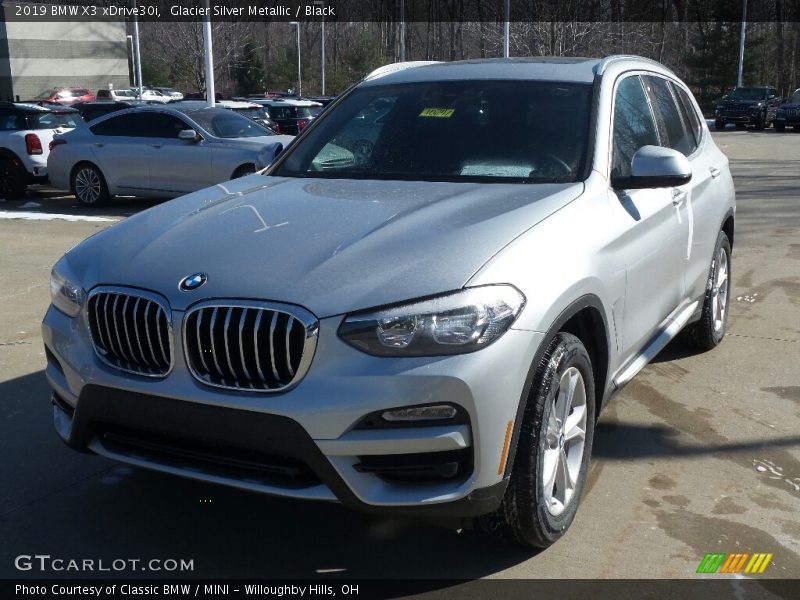Glacier Silver Metallic / Black 2019 BMW X3 xDrive30i