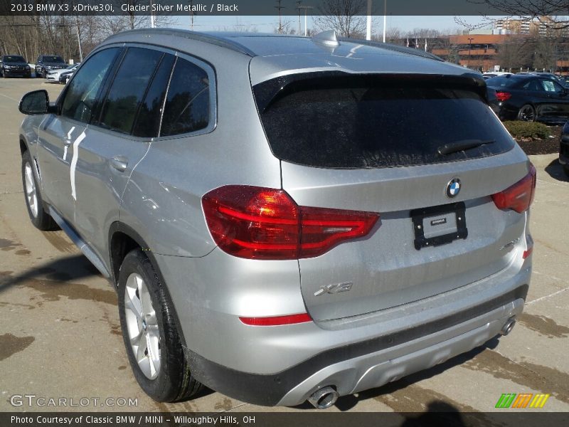 Glacier Silver Metallic / Black 2019 BMW X3 xDrive30i