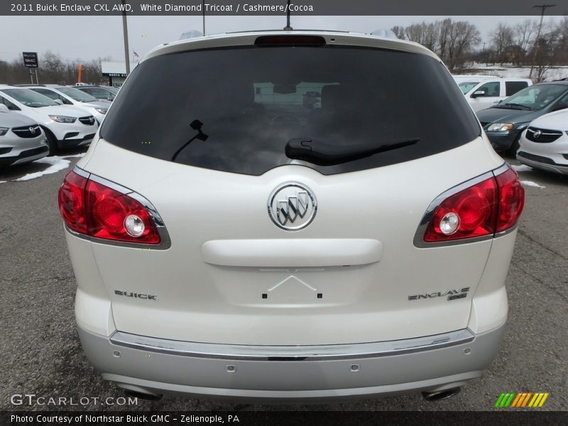 White Diamond Tricoat / Cashmere/Cocoa 2011 Buick Enclave CXL AWD